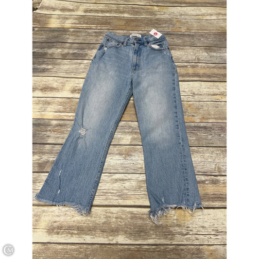 Jeans Cropped By Abercrombie And Fitch In Blue Denim, Size: 0