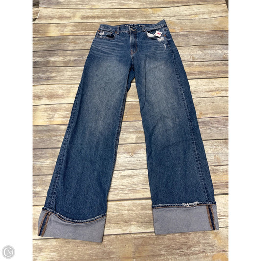 Jeans Straight By American Eagle In Blue Denim, Size: 6