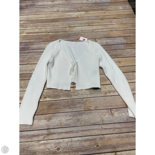 Sweater Cardigan By Shein In White, Size: S