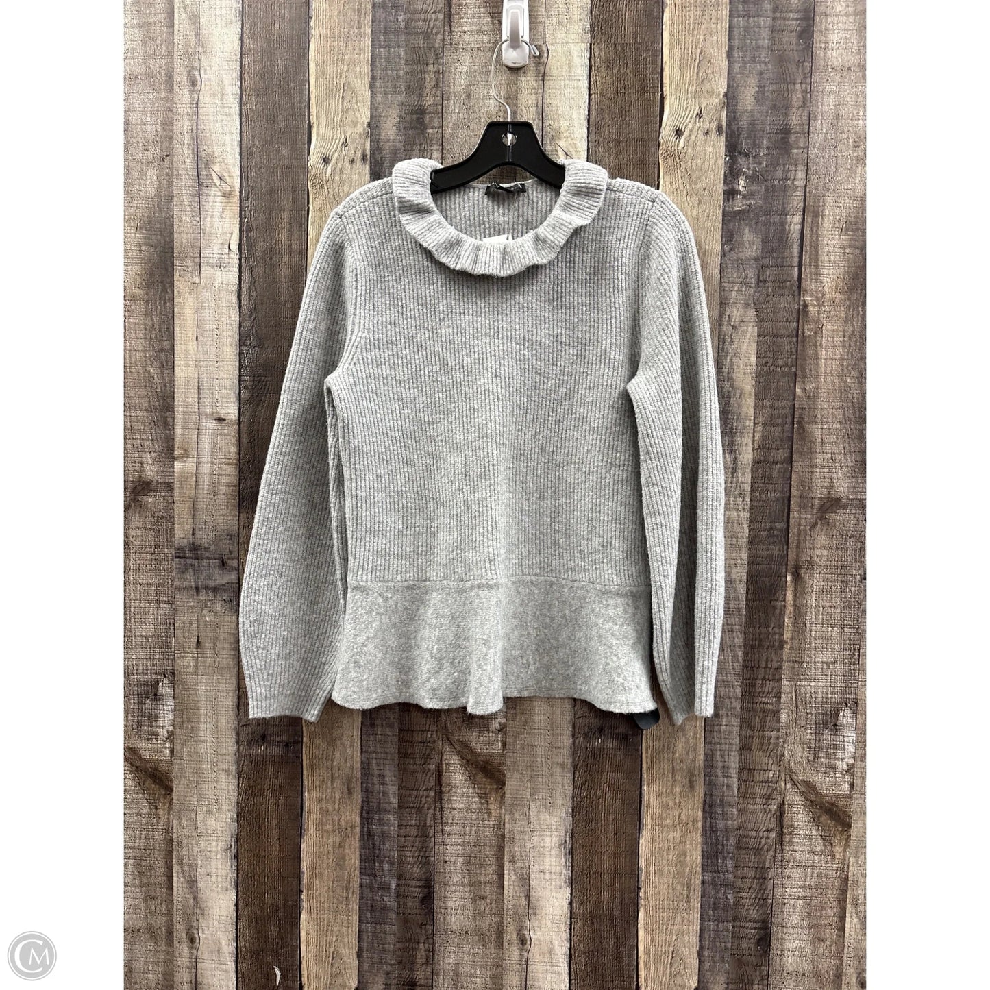 Sweater By Ann Taylor In Grey, Size: Xl