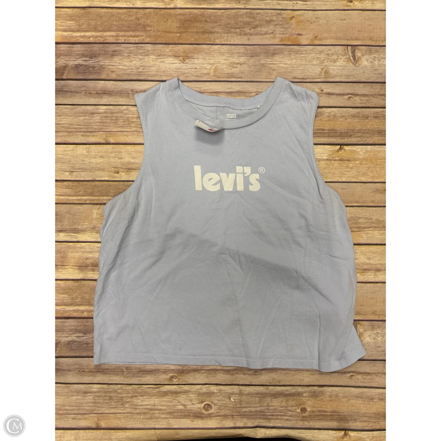 Top Sleeveless By Levis In Blue, Size: Xl