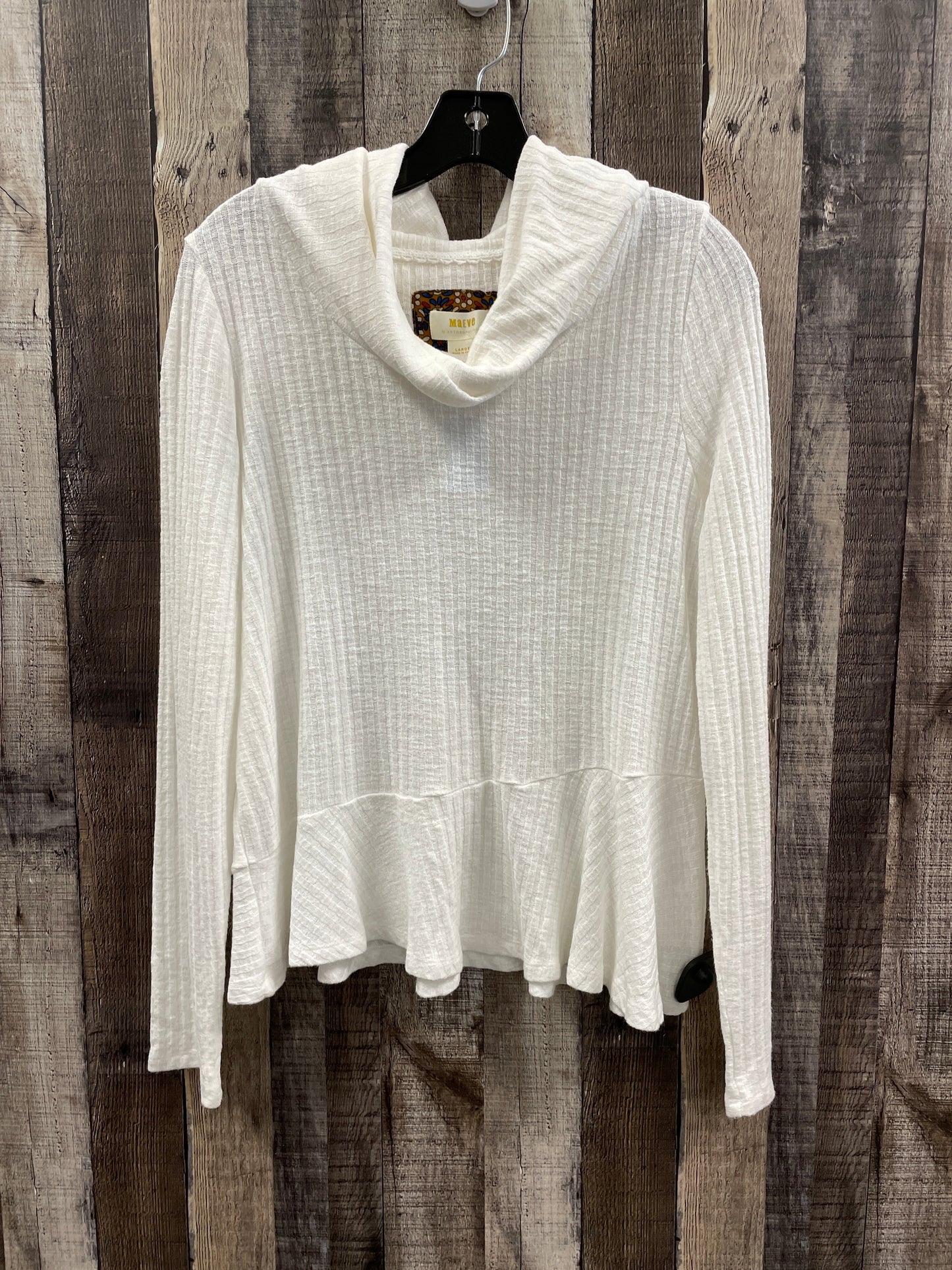 Top Long Sleeve By Maeve In Ivory, Size: L