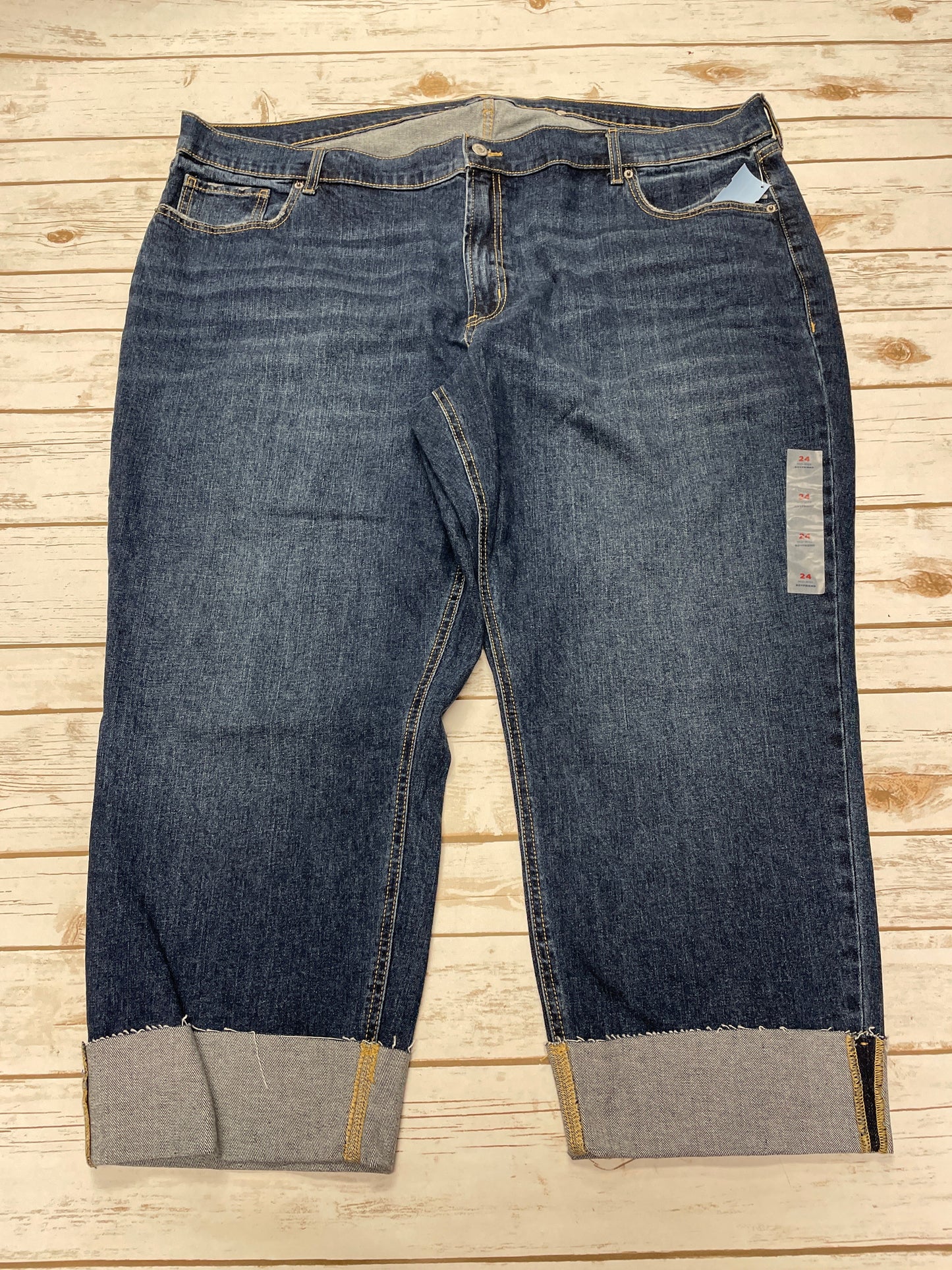 Jeans Boyfriend By Old Navy In Blue Denim, Size: 24