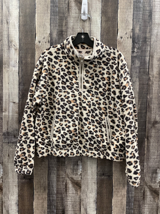Jacket Fleece By Thread And Supply In Animal Print, Size: S