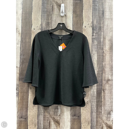 Top 3/4 Sleeve By Ann Taylor In Black, Size: S