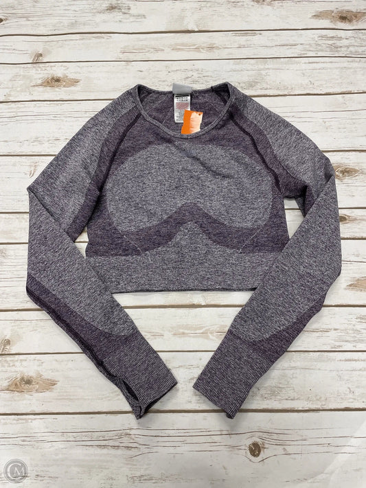 Athletic Top Long Sleeve Crewneck By Gym Shark In Purple, Size: L