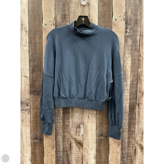 Athletic Top Long Sleeve Collar By Fabletics In Blue, Size: Xs