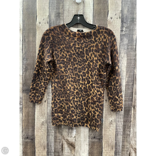 Sweater Cashmere By Talbots In Animal Print, Size: Xs
