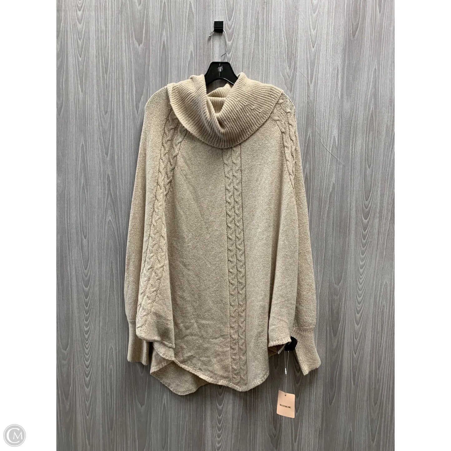 Poncho By Cme In Beige, Size: Osfm