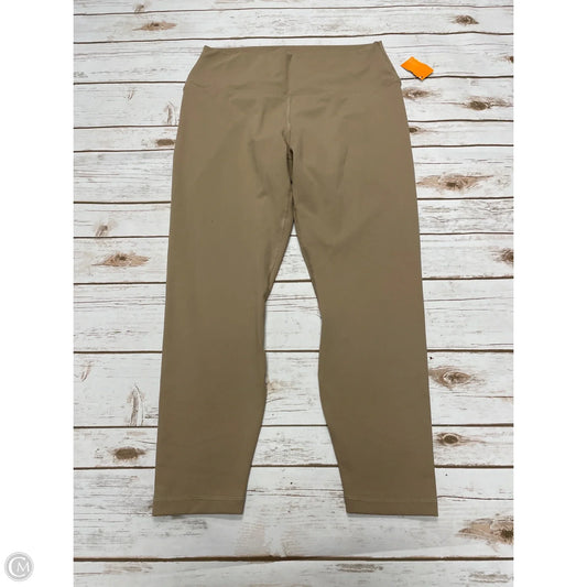 Athletic Leggings By 90 Degrees By Reflex In Tan, Size: Xxl