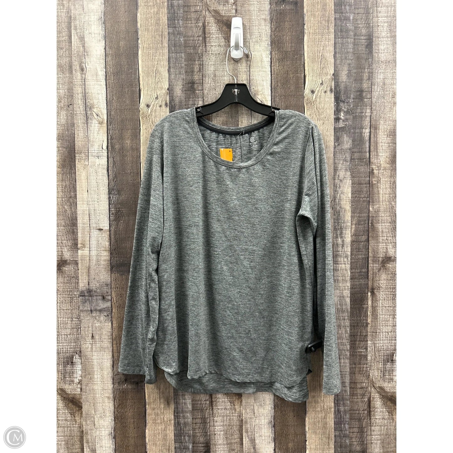 Athletic Top Long Sleeve Crewneck By Champion In Black, Size: Xl