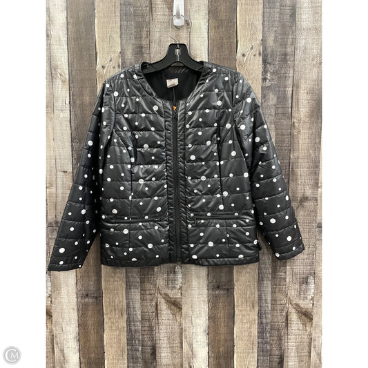 Jacket Puffer & Quilted By Chicos In Polkadot Pattern, Size: S
