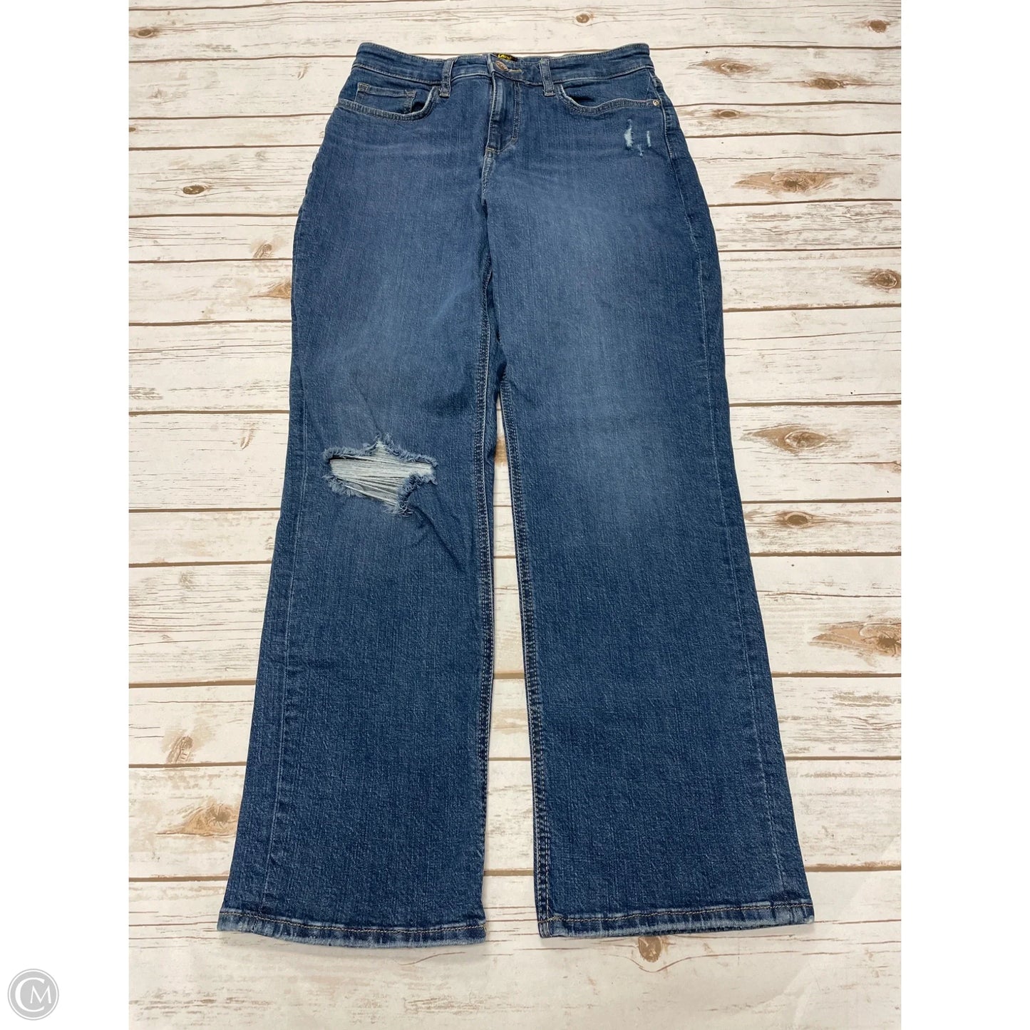 Jeans Boot Cut By Lee In Blue Denim, Size: 2