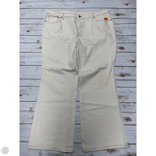 Jeans Wide Leg By Cme In Cream Denim, Size: 20