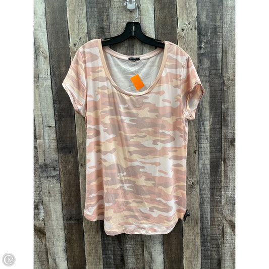Top Short Sleeve By Cme In Camouflage Print, Size: 2x