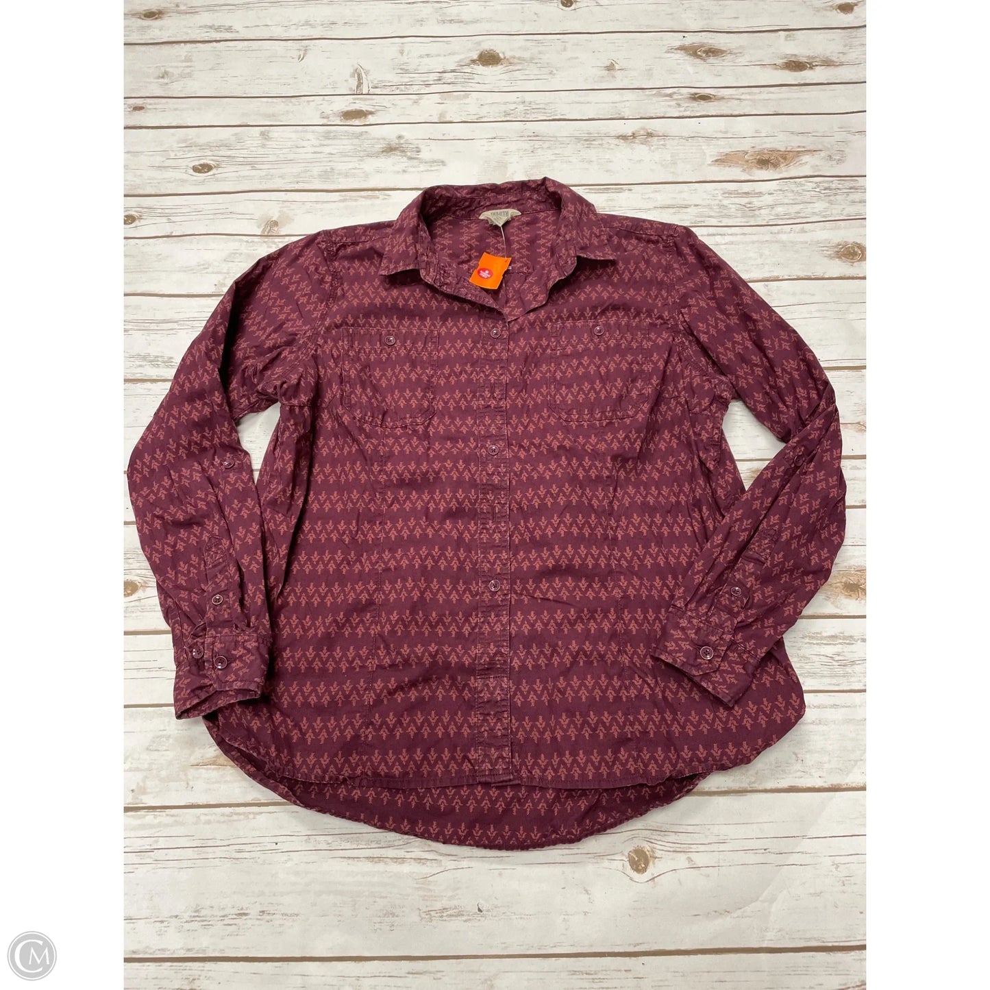 Top Long Sleeve By Duluth Trading In Maroon, Size: Xl