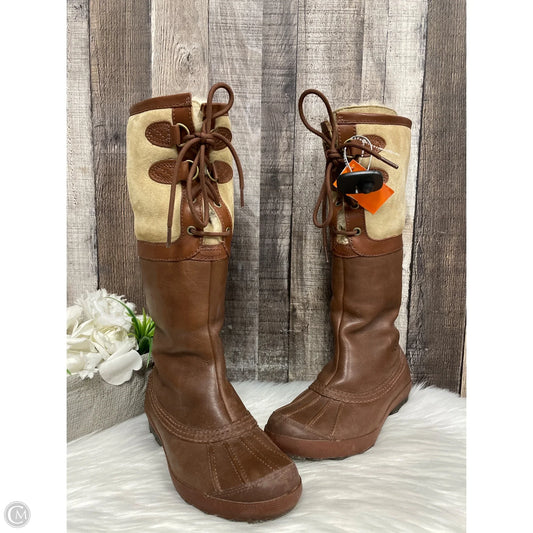Boots Designer By Ugg In Brown, Size: 6.5