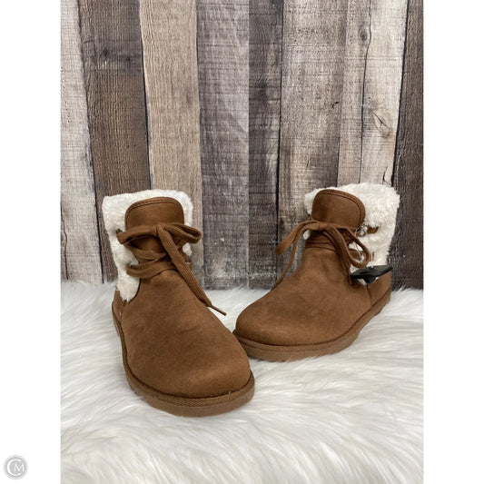 Boots Ankle Flats By Cme In Brown, Size: 10