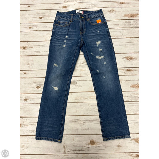 Jeans Straight By Cabi In Blue Denim, Size: 0