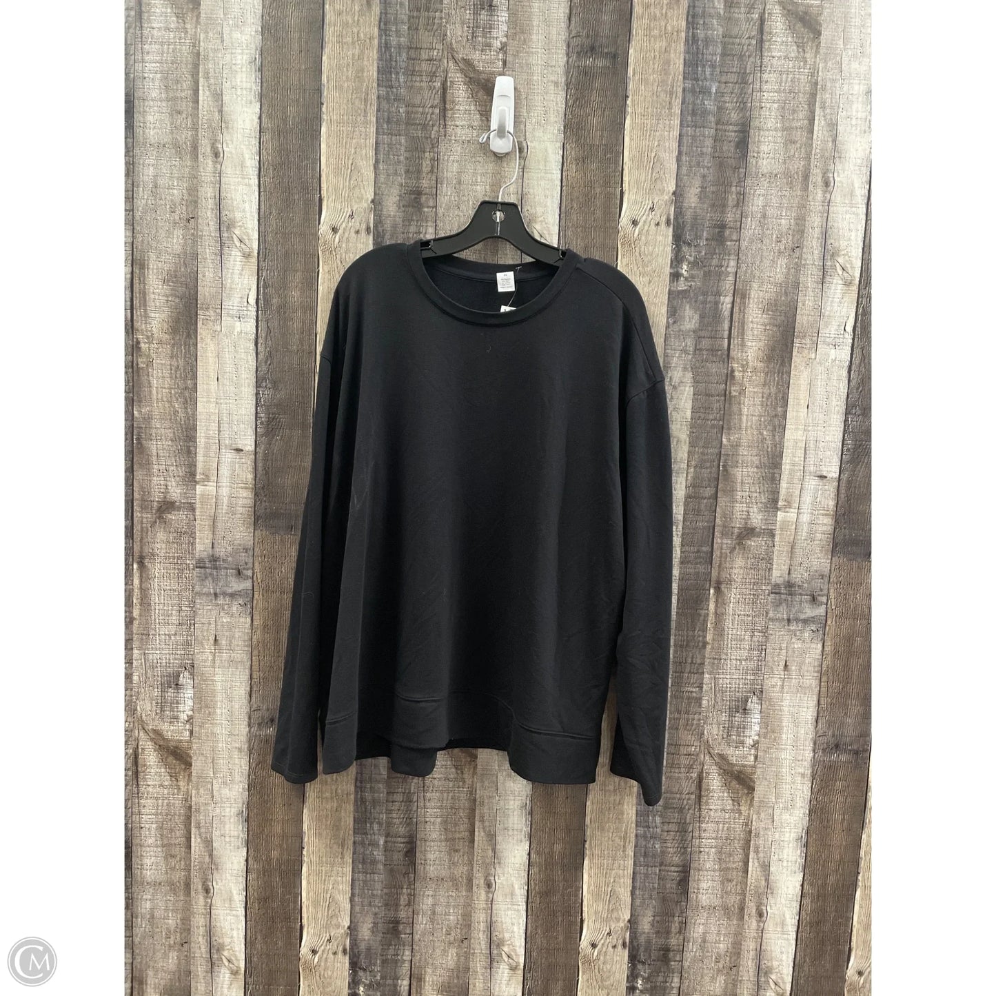 Athletic Top Long Sleeve Crewneck By Xersion In Black, Size: 2x