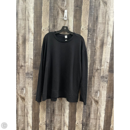 Athletic Top Long Sleeve Crewneck By Xersion In Black, Size: 2x