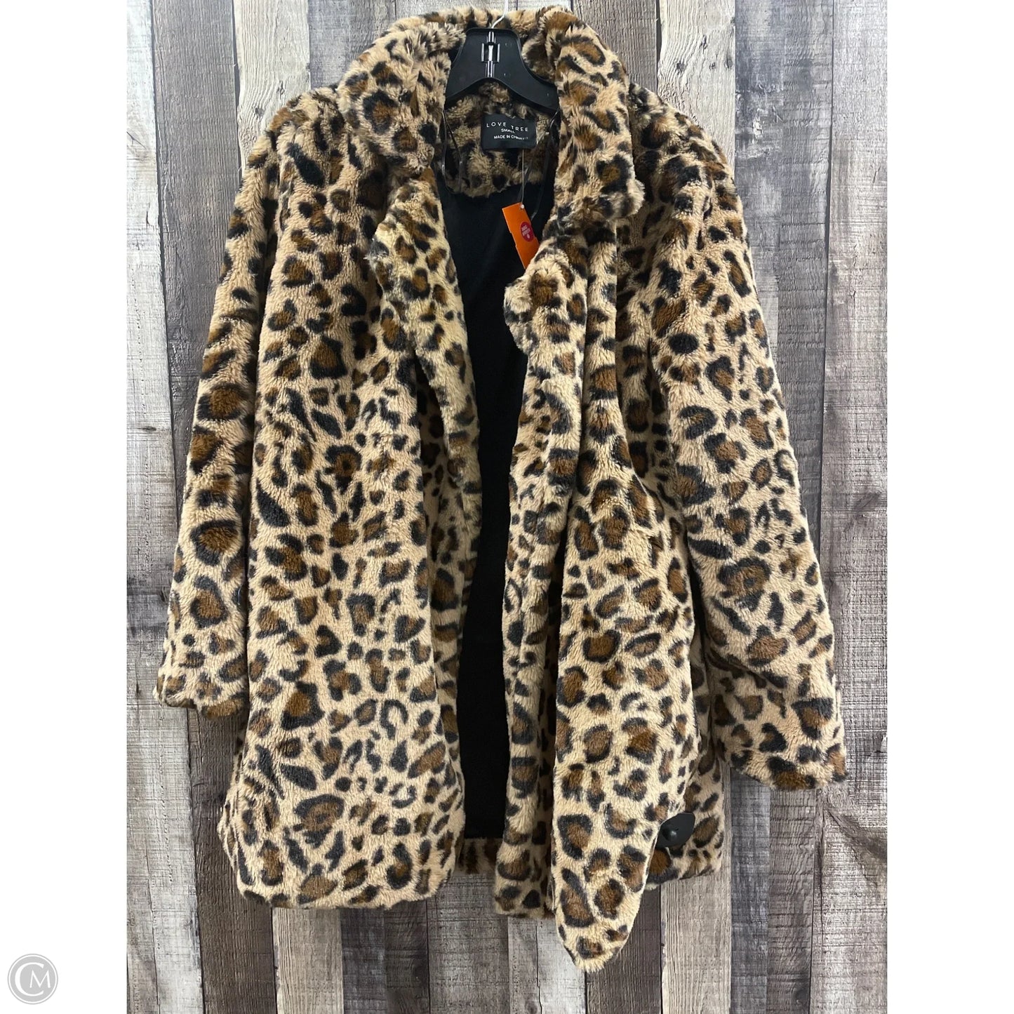 Coat Faux Fur & Sherpa By Love Tree In Animal Print, Size: S