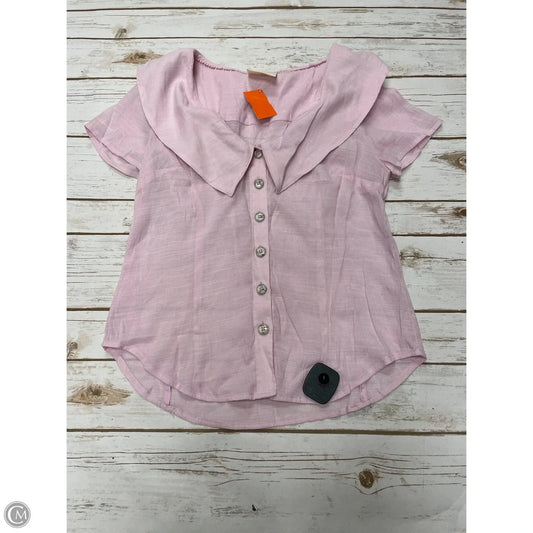Top Short Sleeve By Maeve In Pink, Size: S