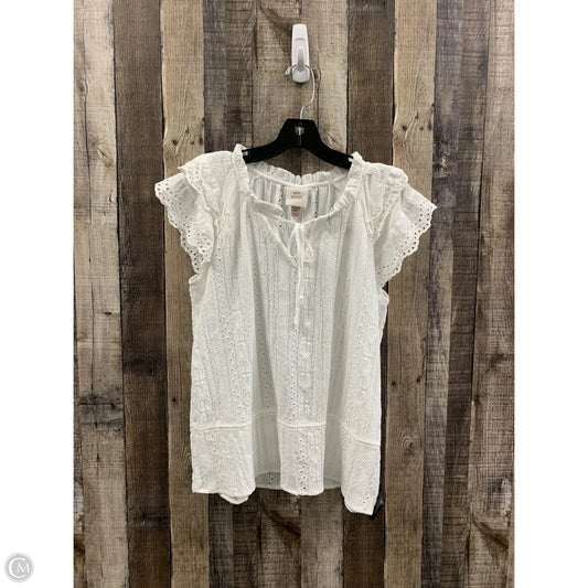 Top Sleeveless By Knox Rose In White, Size: M