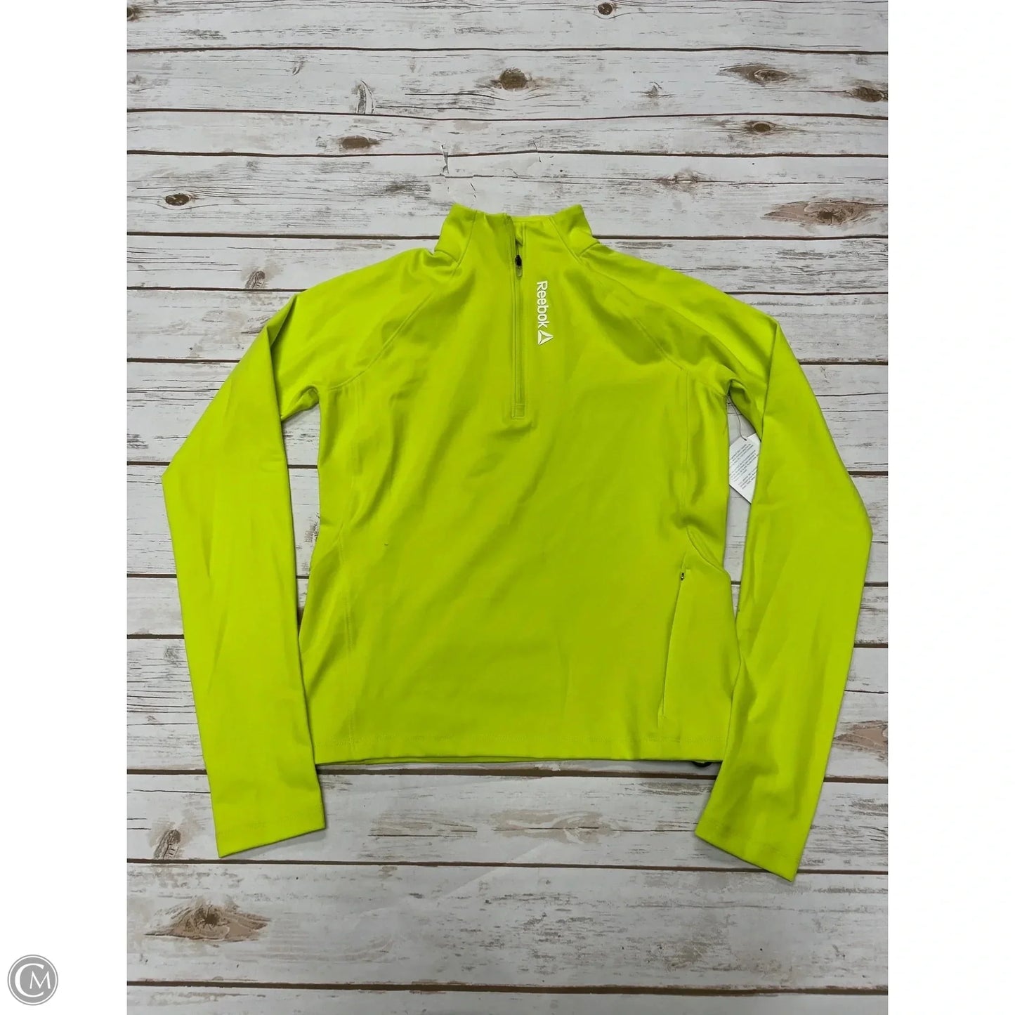 Athletic Jacket By Reebok In Green, Size: Xs