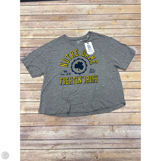 Athletic Top Short Sleeve By Cme In Grey, Size: Xl