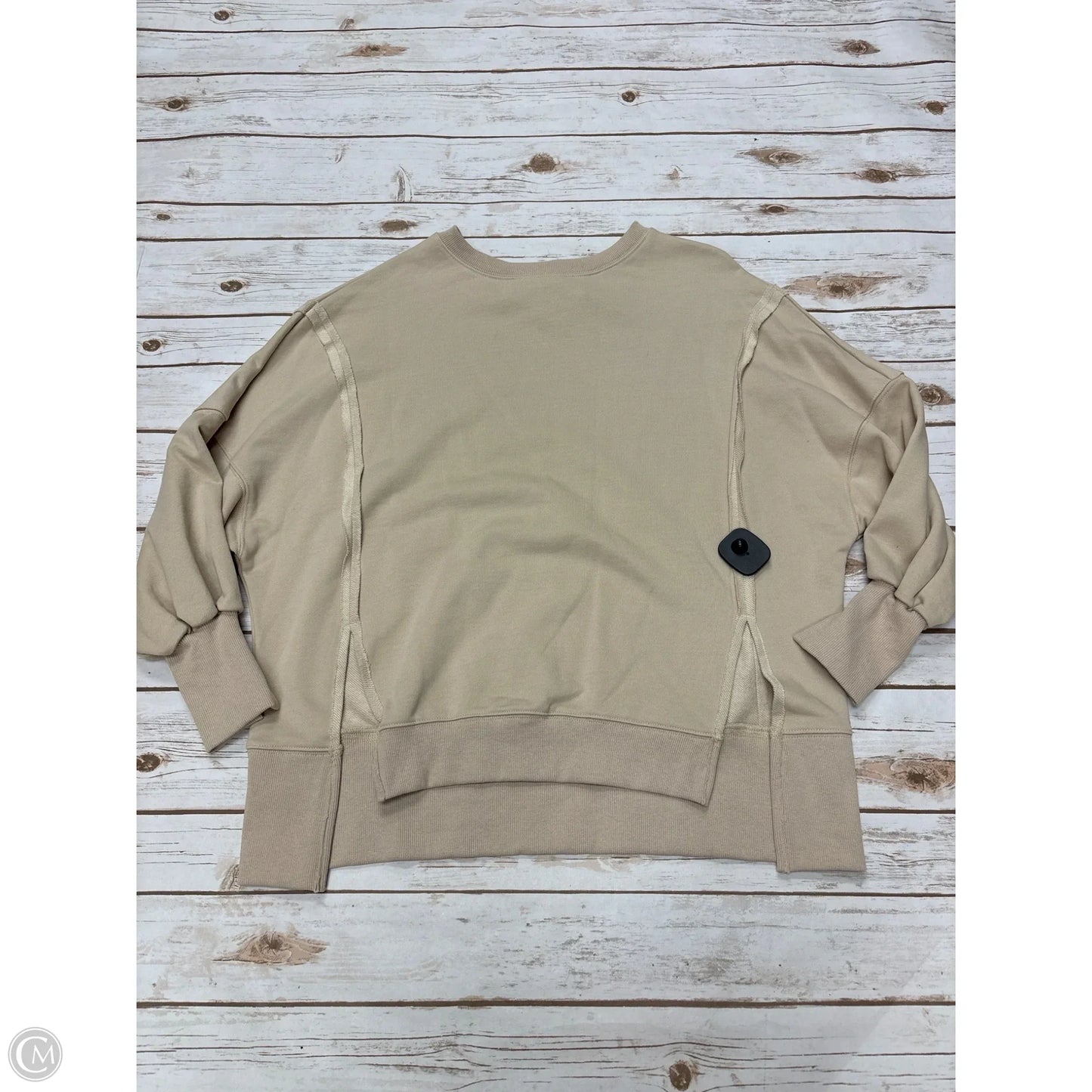 Sweatshirt Crewneck By Cmf In Beige, Size: S
