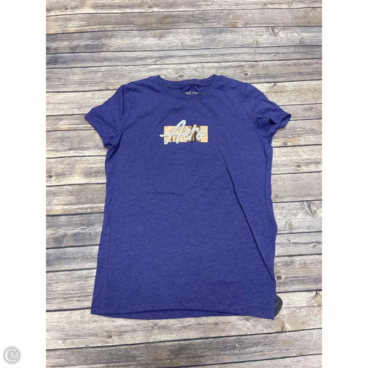 Top Short Sleeve Basic By Aeropostale In Purple, Size: L