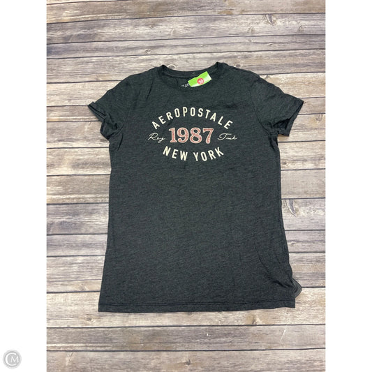 Top Short Sleeve Basic By Aeropostale In Grey, Size: L