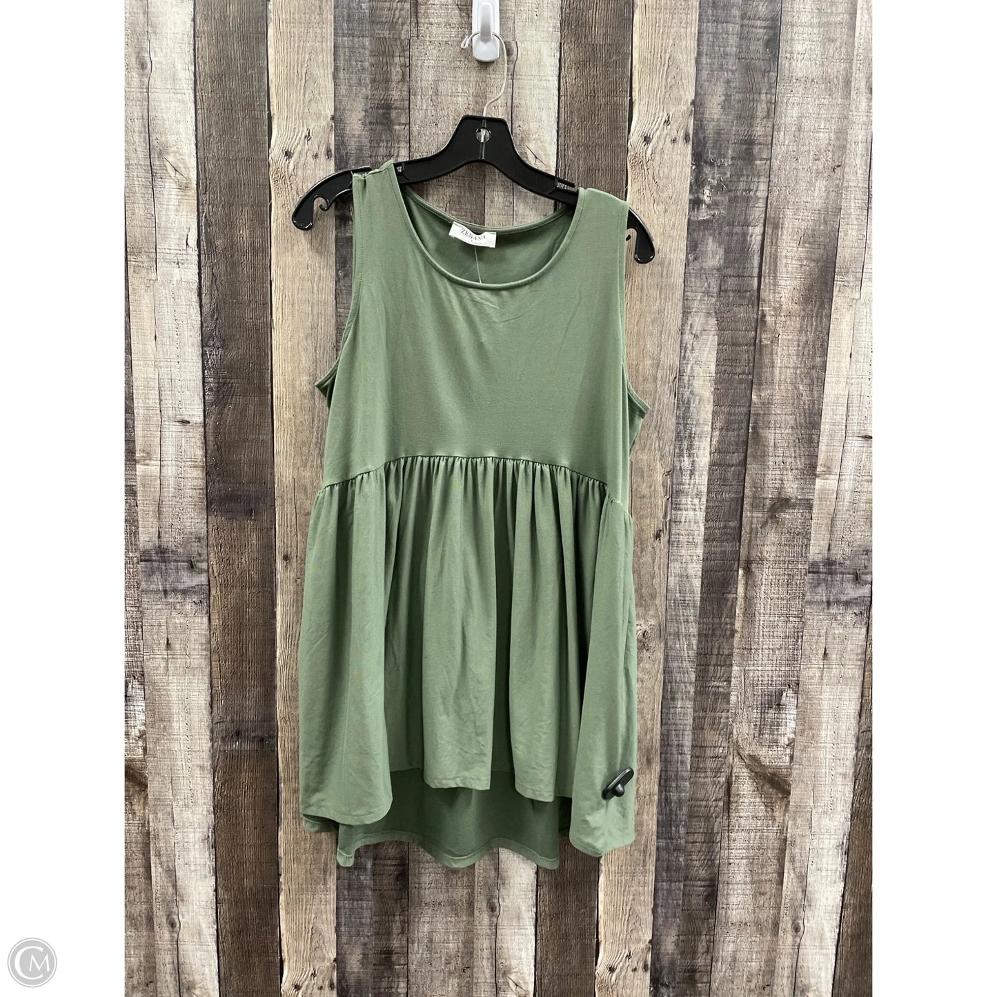 Top Sleeveless By Zenana Outfitters In Green, Size: L