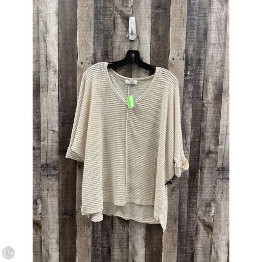Top Long Sleeve By Zenana Outfitters In Beige, Size: S