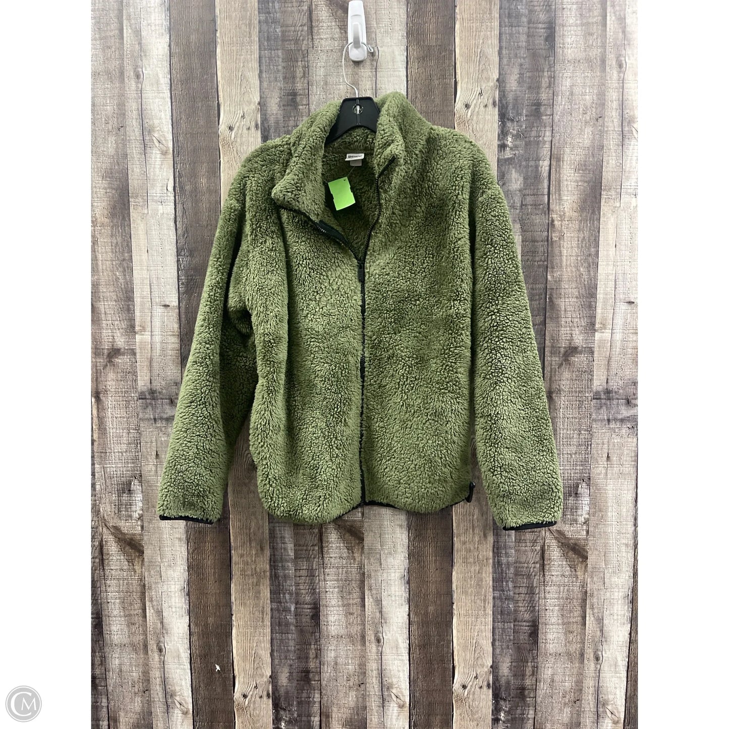 Jacket Fleece By Pink In Green, Size: M