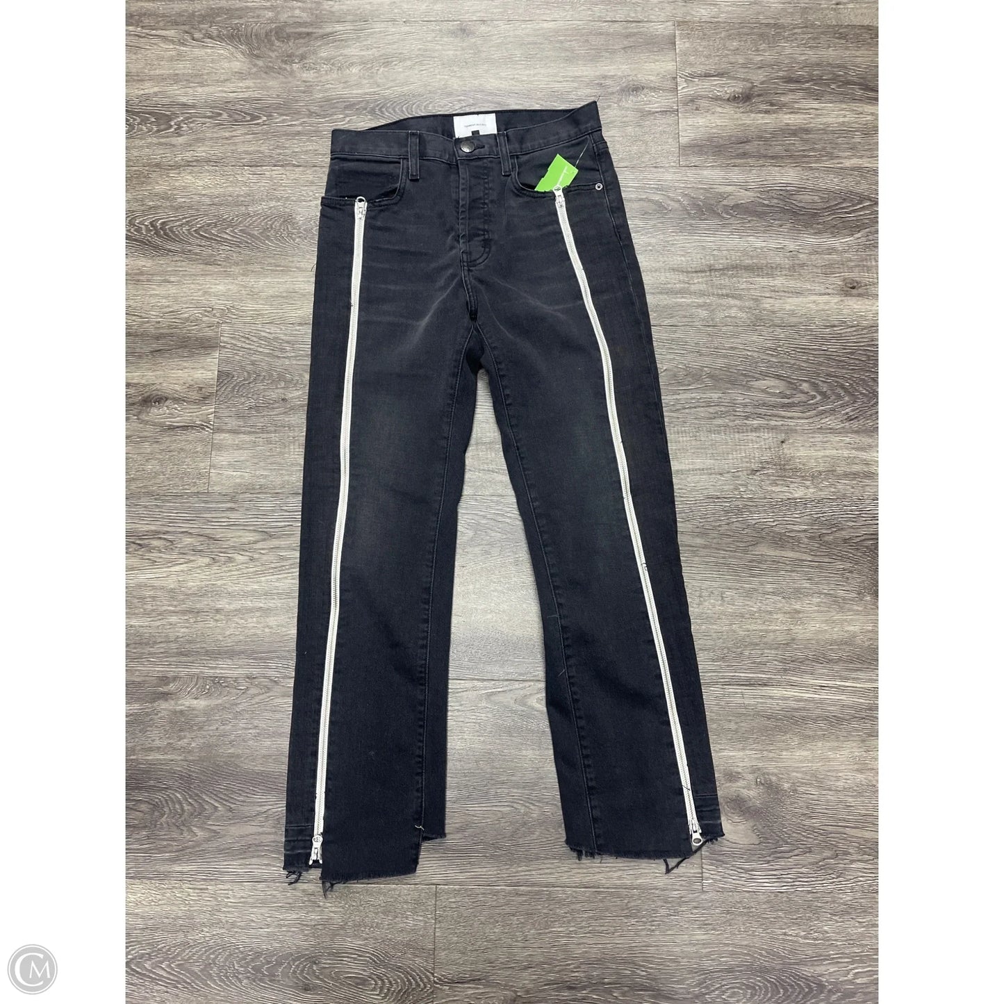 Jeans Straight By Current/elliott In Black Denim, Size: 4