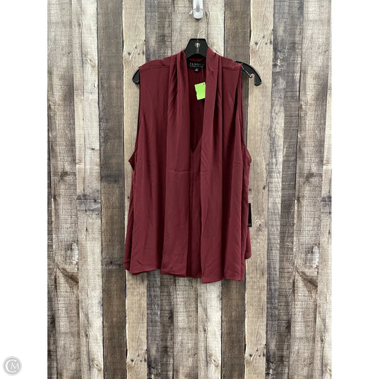Top Sleeveless By Eloquii In Maroon, Size: 3x