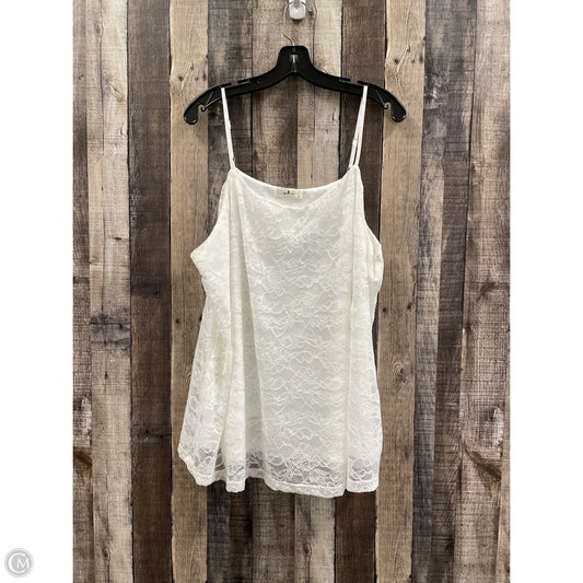 Top Sleeveless By Agnes Orinda In White, Size: 3x