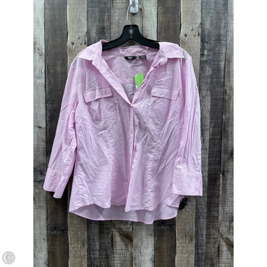 Top Long Sleeve By Mossimo In Pink, Size: Xl