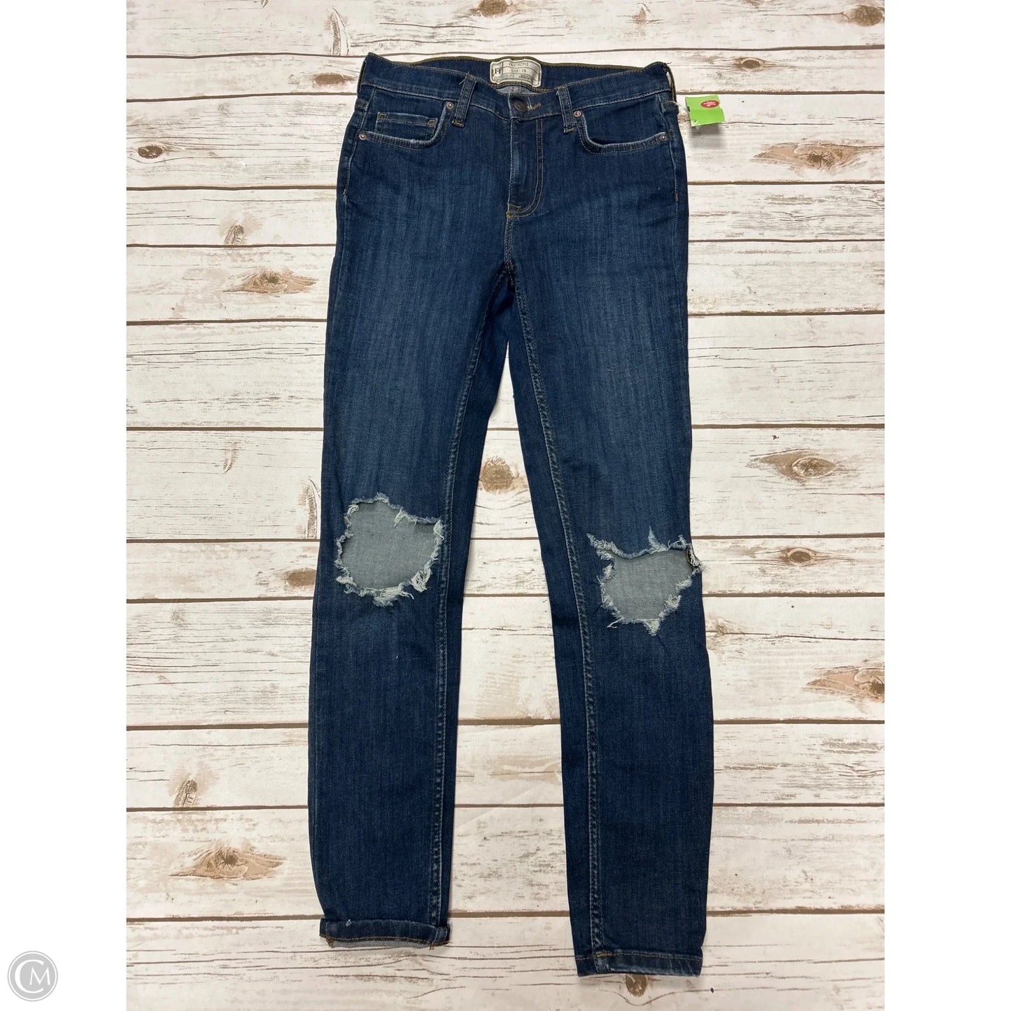 Jeans Skinny By Free People In Blue Denim, Size: 2