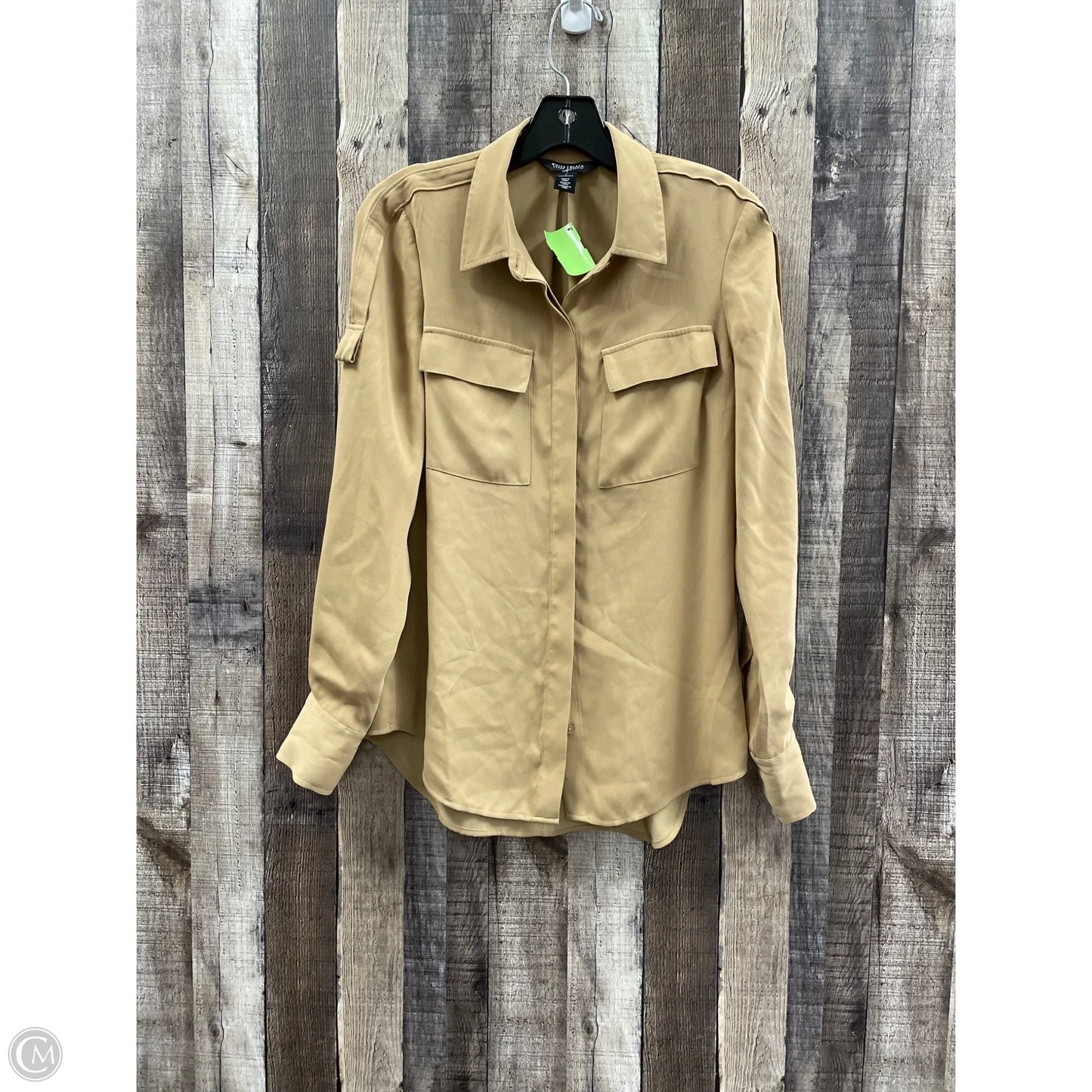 Top Long Sleeve By White House Black Market In Tan, Size: S
