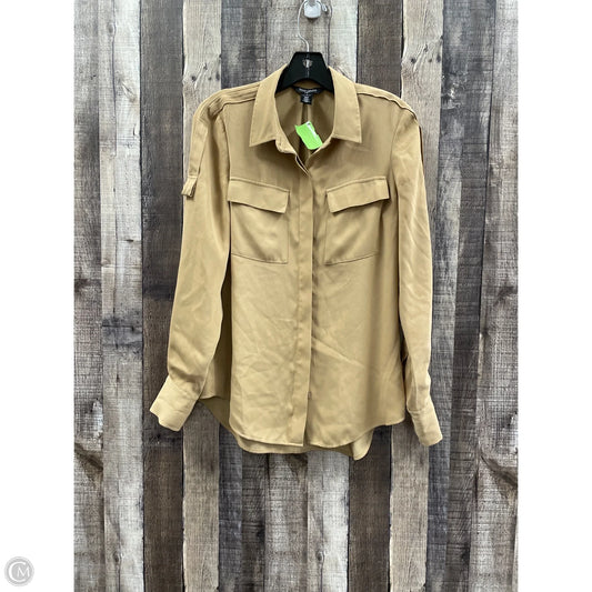 Top Long Sleeve By White House Black Market In Tan, Size: S