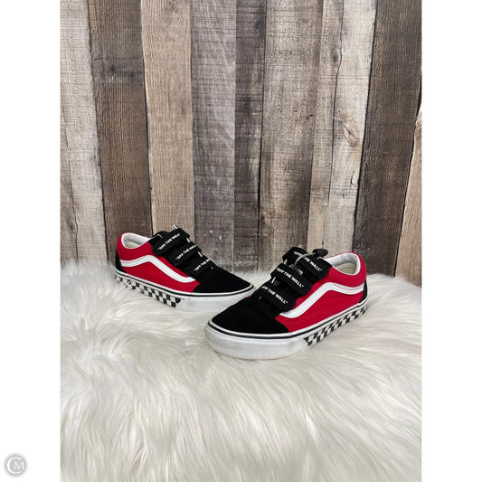 Shoes Sneakers By Vans In Black & Red, Size: 8.5