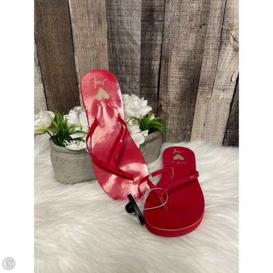 Sandals Flip Flops By Reef In Red, Size: 8