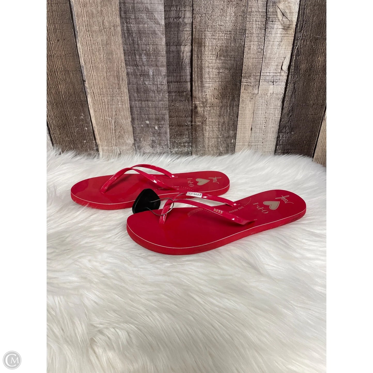 Sandals Flip Flops By Reef In Red, Size: 8