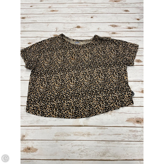 Top Short Sleeve By Old Navy In Animal Print, Size: Xxl