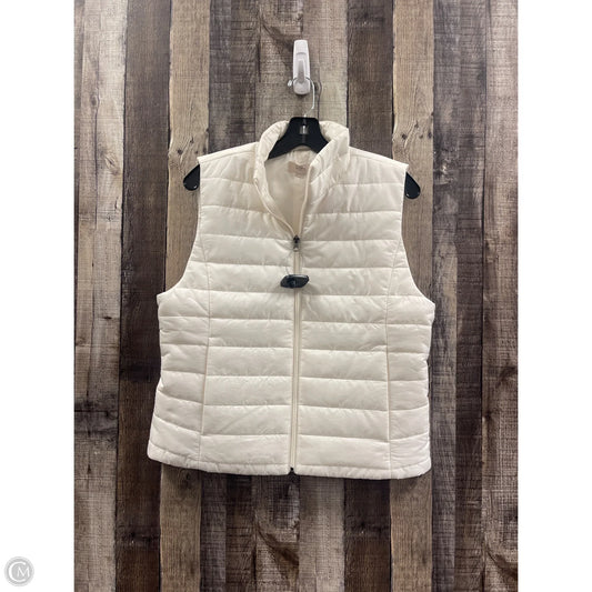 Vest Puffer & Quilted By Loft In Ivory, Size: M