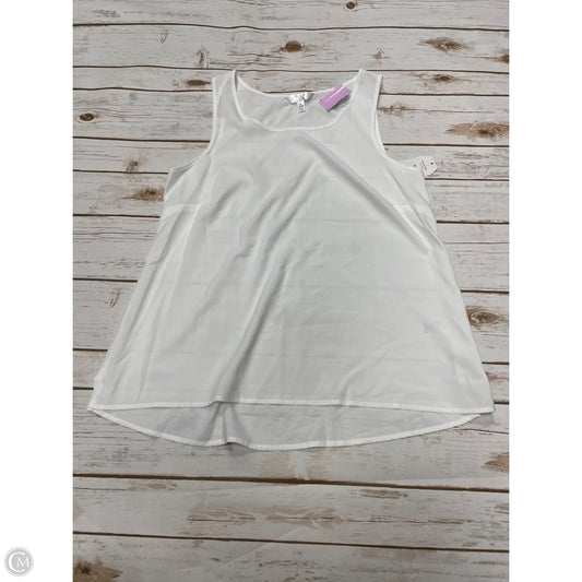 Top Sleeveless By Time And Tru In White, Size: S