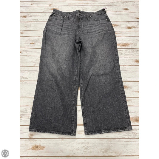 Jeans Wide Leg By Madewell In Grey Denim, Size: 16